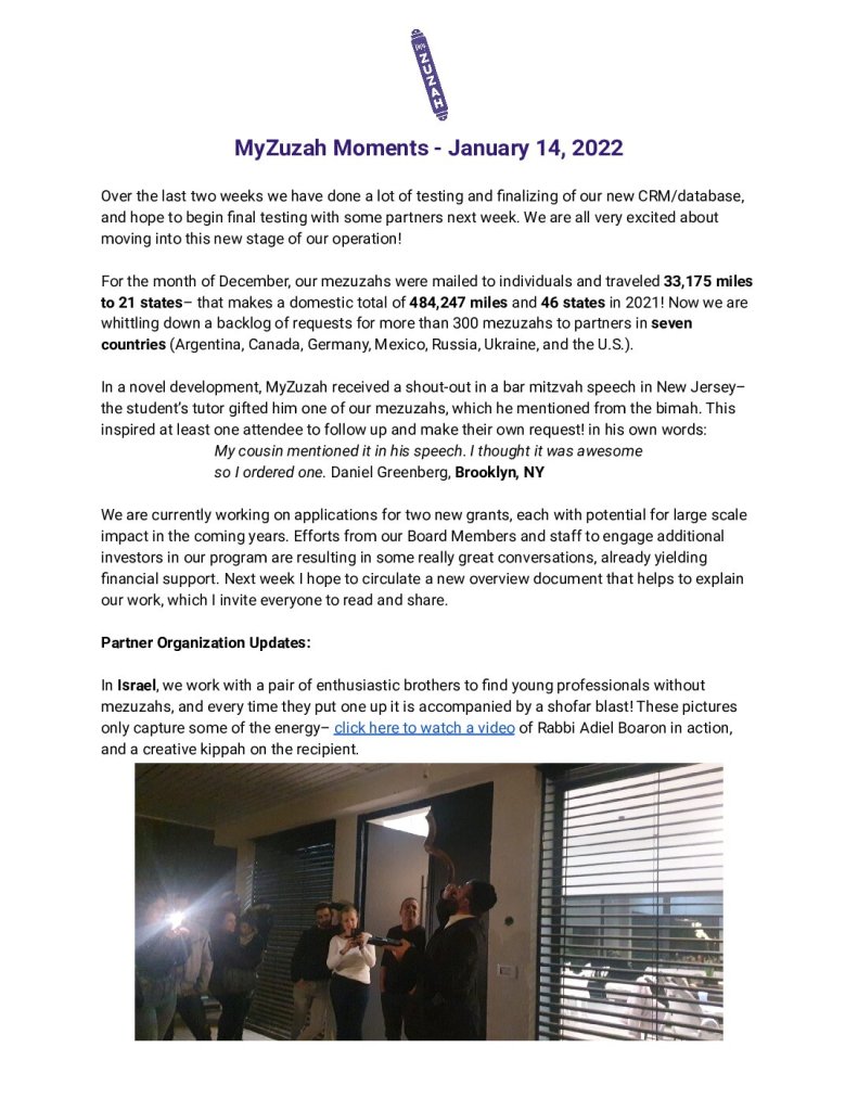 thumbnail of MyZuzah Moments – January 14, 2022